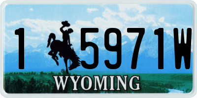 WY license plate 15971W