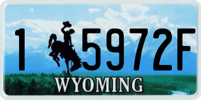 WY license plate 15972F