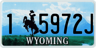 WY license plate 15972J