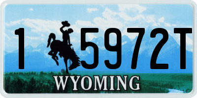 WY license plate 15972T