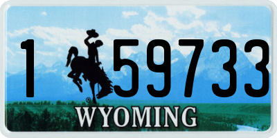 WY license plate 159733