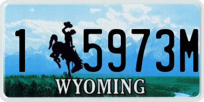 WY license plate 15973M
