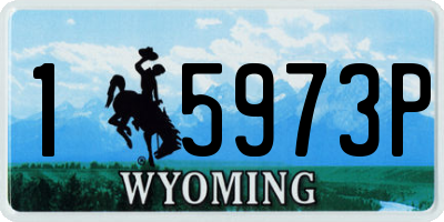 WY license plate 15973P