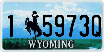 WY license plate 15973Q