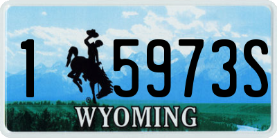 WY license plate 15973S