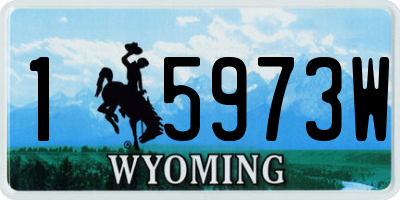 WY license plate 15973W