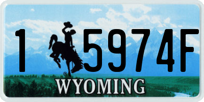 WY license plate 15974F