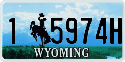 WY license plate 15974H