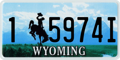 WY license plate 15974I