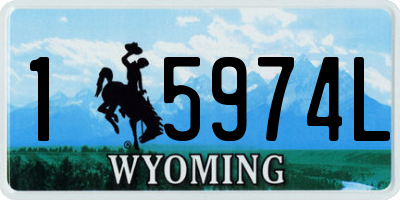 WY license plate 15974L