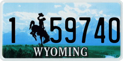 WY license plate 15974O