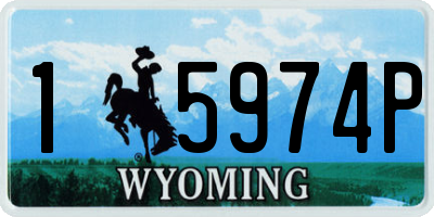 WY license plate 15974P