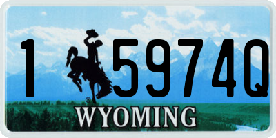 WY license plate 15974Q
