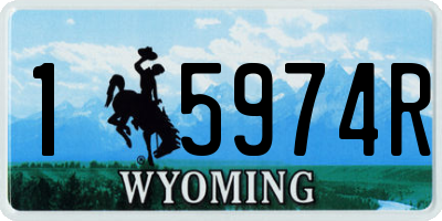 WY license plate 15974R