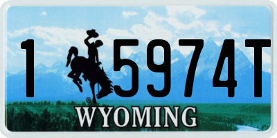 WY license plate 15974T