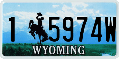 WY license plate 15974W