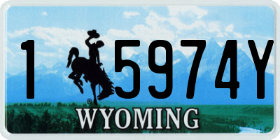 WY license plate 15974Y