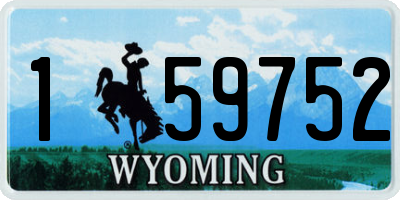 WY license plate 159752