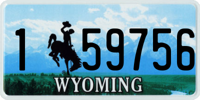 WY license plate 159756