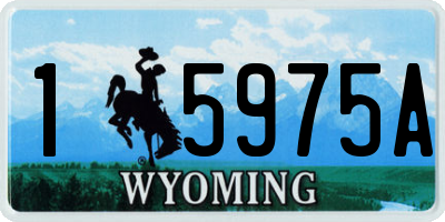 WY license plate 15975A