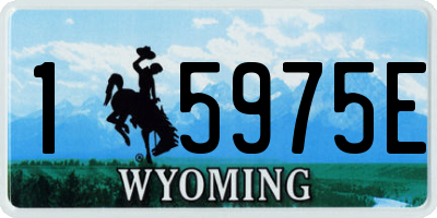 WY license plate 15975E