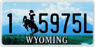 WY license plate 15975L