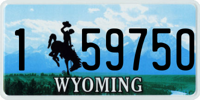 WY license plate 15975O