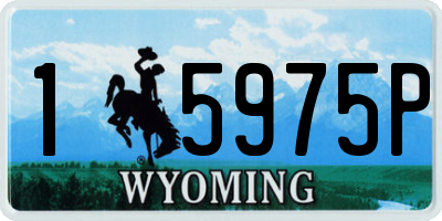 WY license plate 15975P