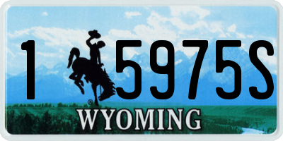 WY license plate 15975S