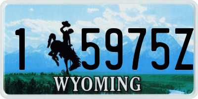 WY license plate 15975Z