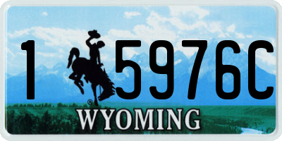 WY license plate 15976C