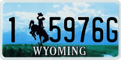 WY license plate 15976G