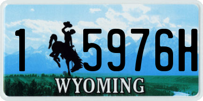 WY license plate 15976H