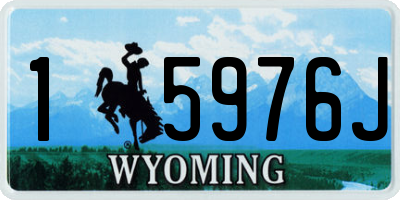 WY license plate 15976J