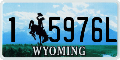 WY license plate 15976L