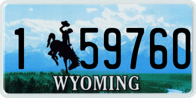 WY license plate 15976O