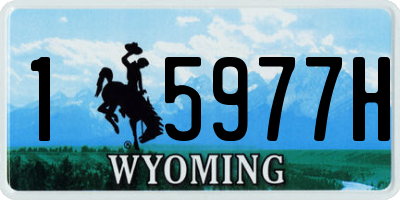 WY license plate 15977H