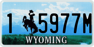 WY license plate 15977M