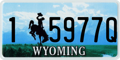 WY license plate 15977Q