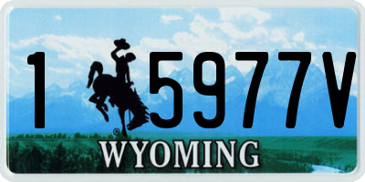 WY license plate 15977V