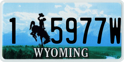 WY license plate 15977W