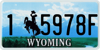 WY license plate 15978F