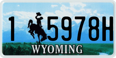 WY license plate 15978H