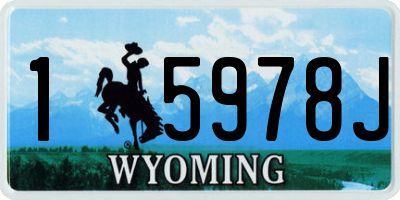 WY license plate 15978J