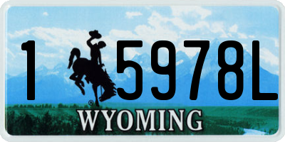 WY license plate 15978L