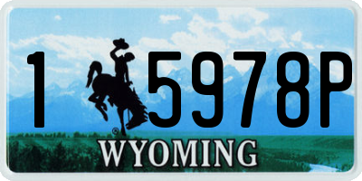 WY license plate 15978P