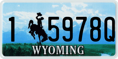 WY license plate 15978Q