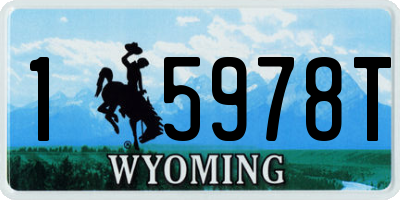 WY license plate 15978T
