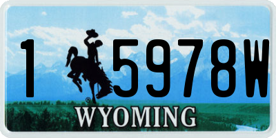 WY license plate 15978W
