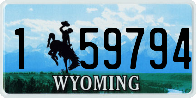 WY license plate 159794